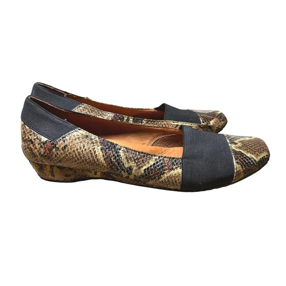 Gentle Souls Flats 9.5 Brown Iso Kicks Leather Wedge Driving Mocs Slip On Shoes